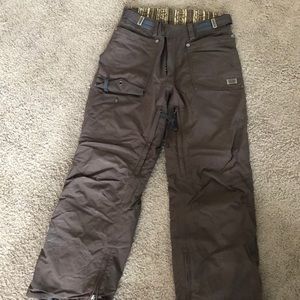 Brown snow pants